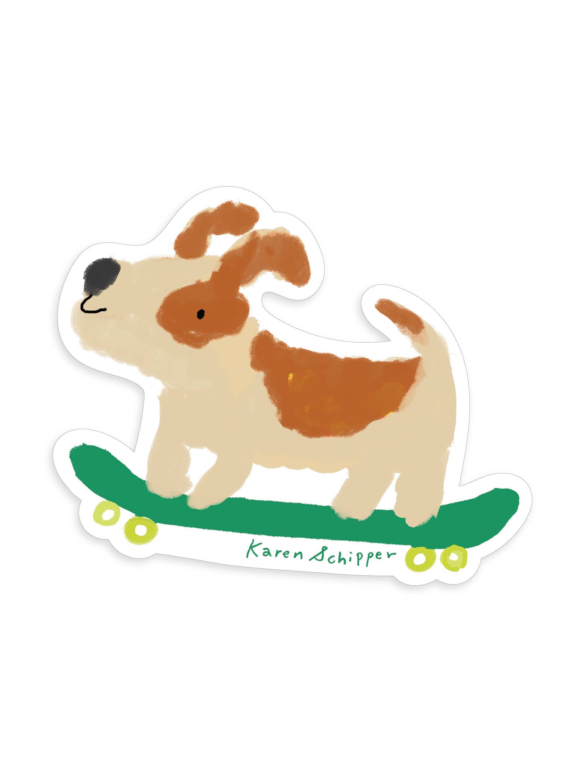 Favorite Story Karen Schipper Skateboard Dog Sticker