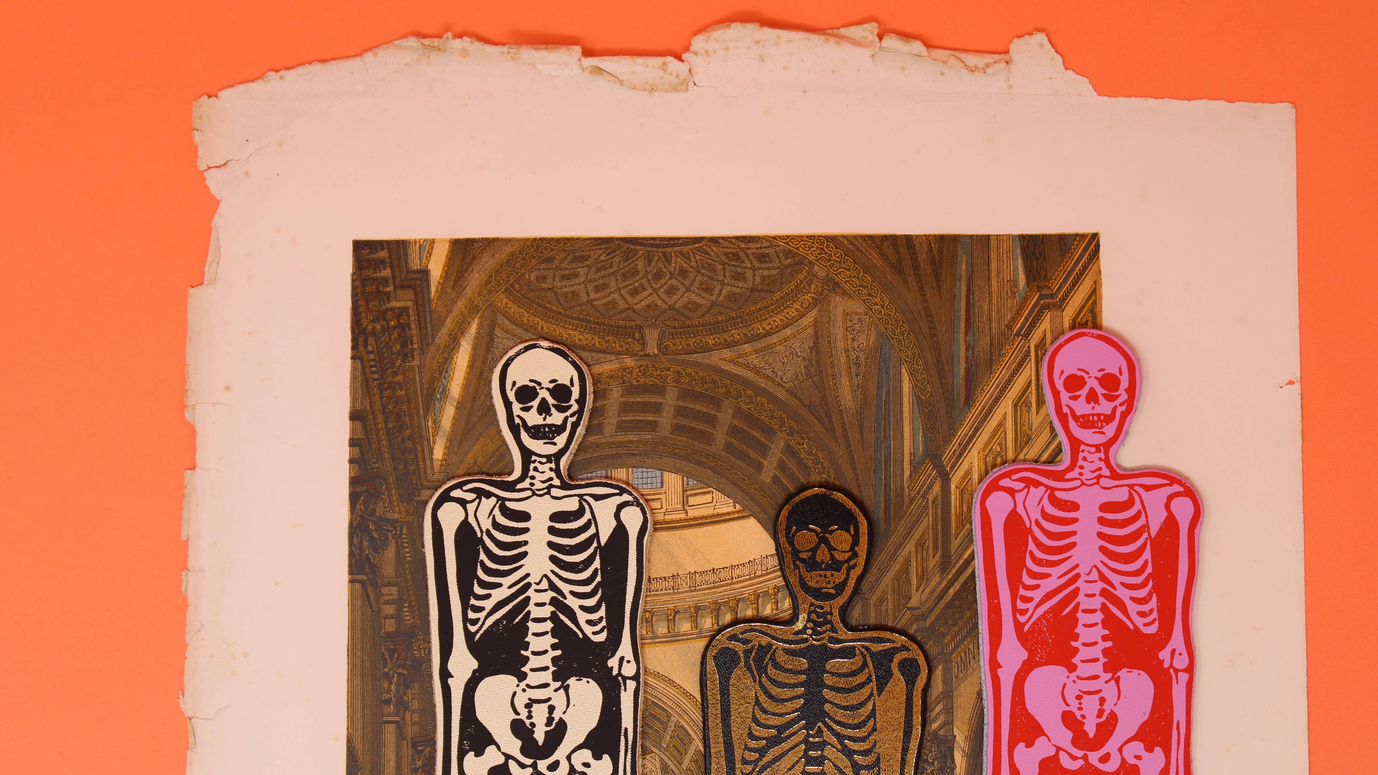 Favorite Story Ark Colour Design Cream Skeleton Bookmark