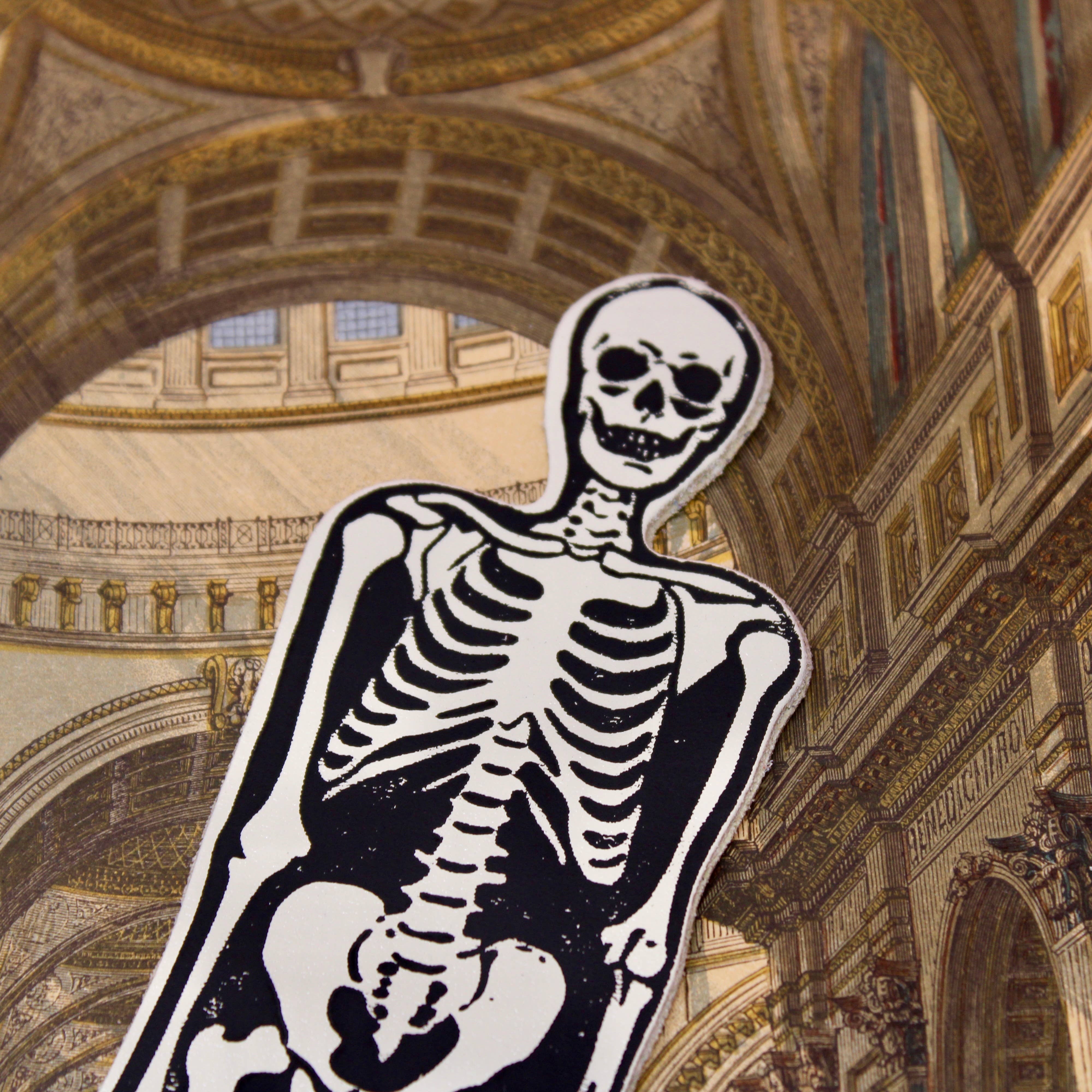 Favorite Story Ark Colour Design Cream Skeleton Bookmark