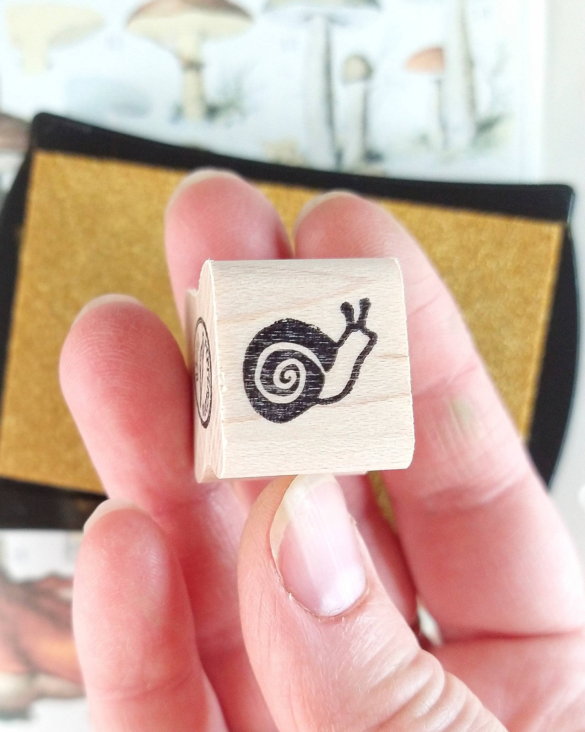 Favorite Story Peppercorn Paper Snail Mini Stamp