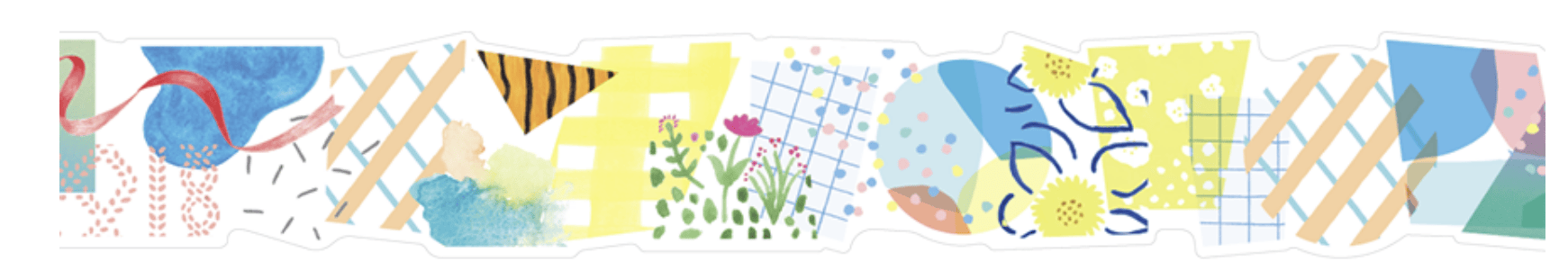 Favorite Story HITOTOKI by KING JIM collage SODA transparent Masking Tape 1.2"  WIDE