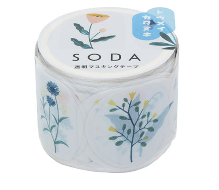 Favorite Story HITOTOKI by KING JIM collage SODA transparent Masking Tape 1.2"  WIDE