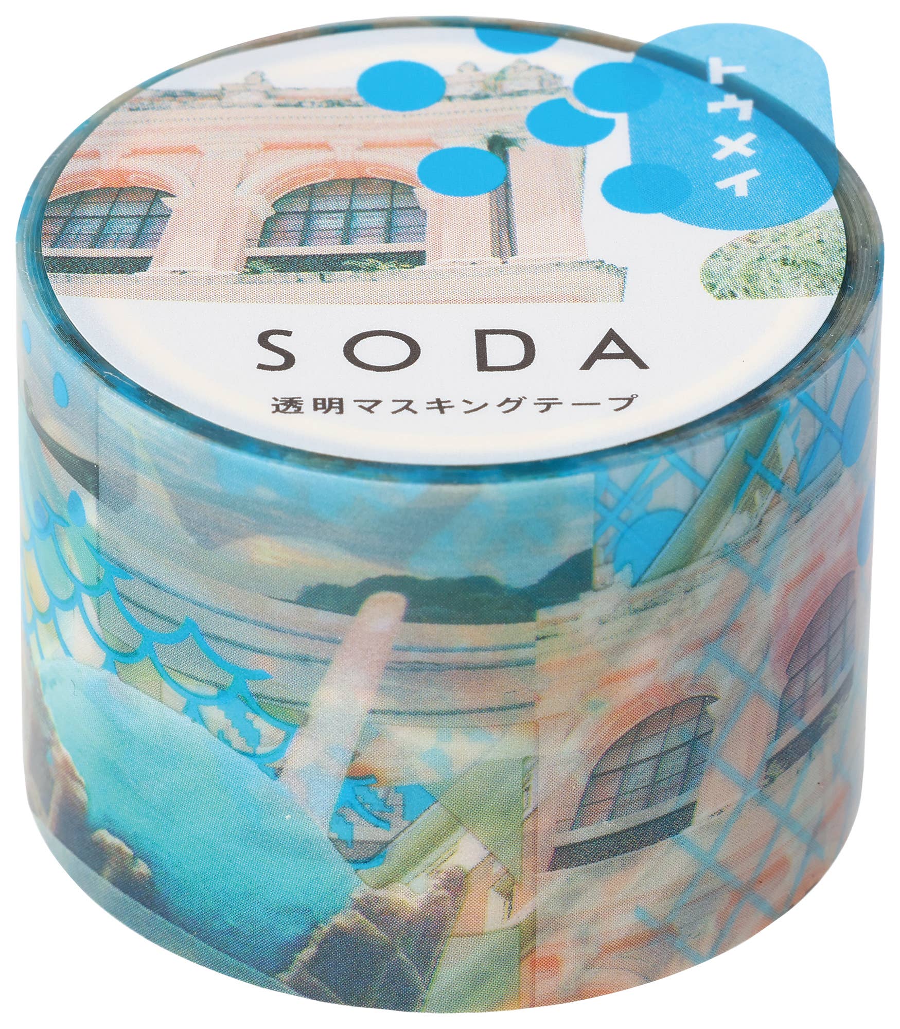 Favorite Story HITOTOKI by KING JIM collage SODA transparent Masking Tape 1.2"  WIDE