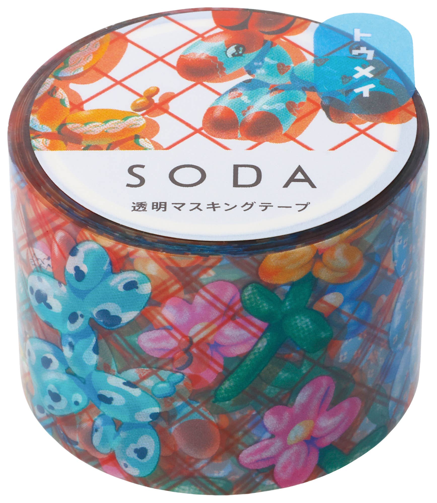 Favorite Story HITOTOKI by KING JIM collage SODA transparent Masking Tape 1.2"  WIDE