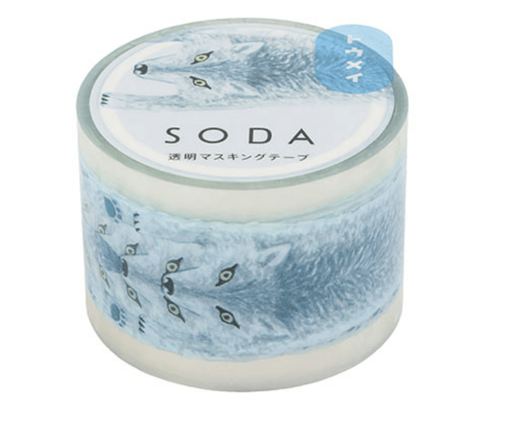Favorite Story HITOTOKI by KING JIM collage SODA transparent Masking Tape 1.2"  WIDE