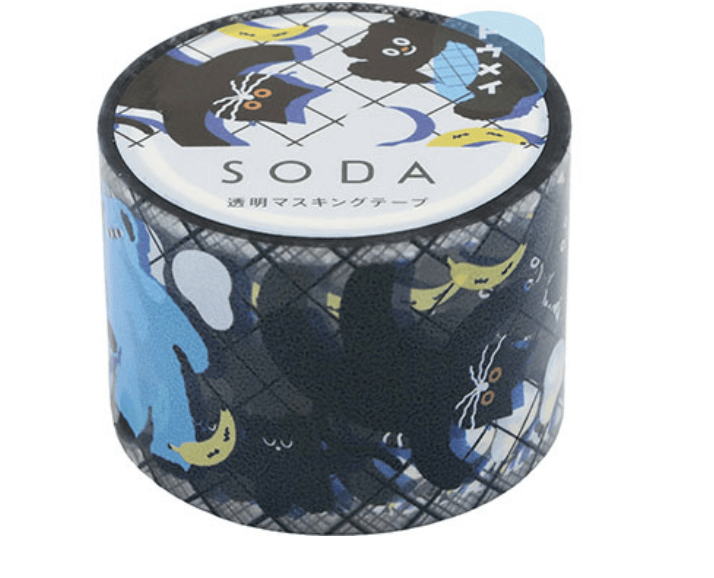 Favorite Story HITOTOKI by KING JIM collage SODA transparent Masking Tape 1.2"  WIDE