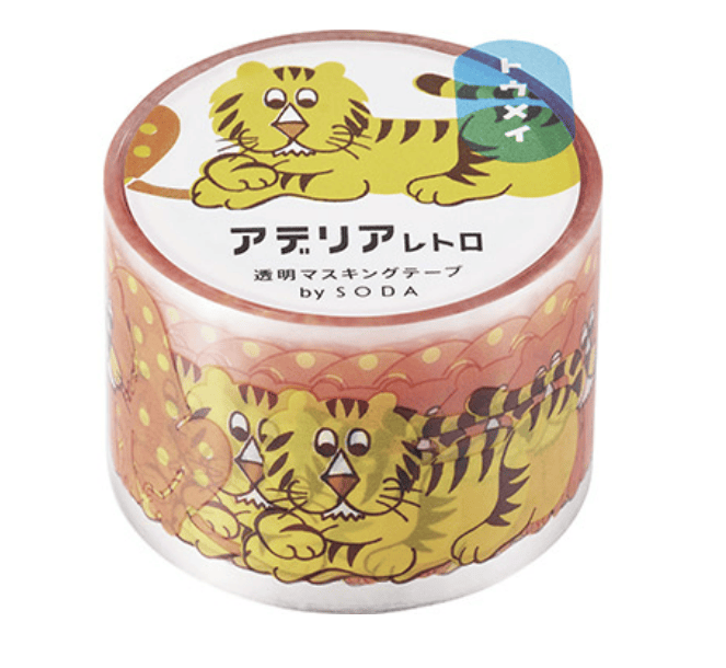 Favorite Story HITOTOKI by KING JIM collage SODA transparent Masking Tape 1.2"  WIDE