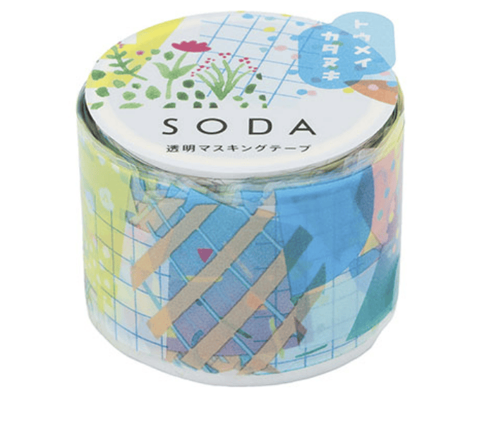 Favorite Story HITOTOKI by KING JIM collage SODA transparent Masking Tape 1.2"  WIDE