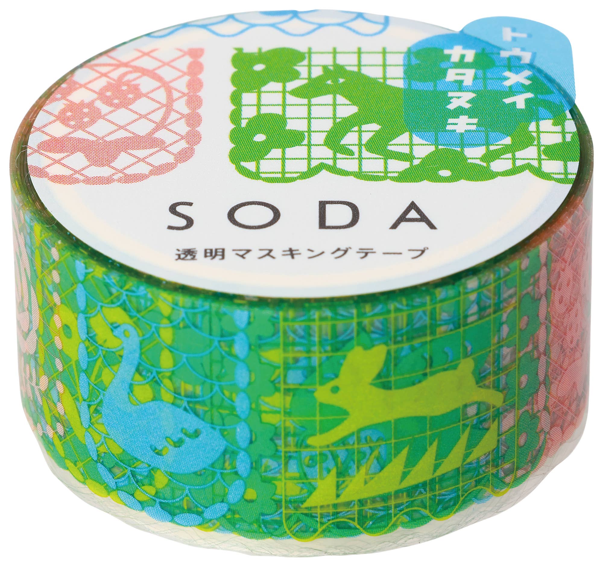 Favorite Story HITOTOKI by KING JIM grass SODA transparent Masking Tape