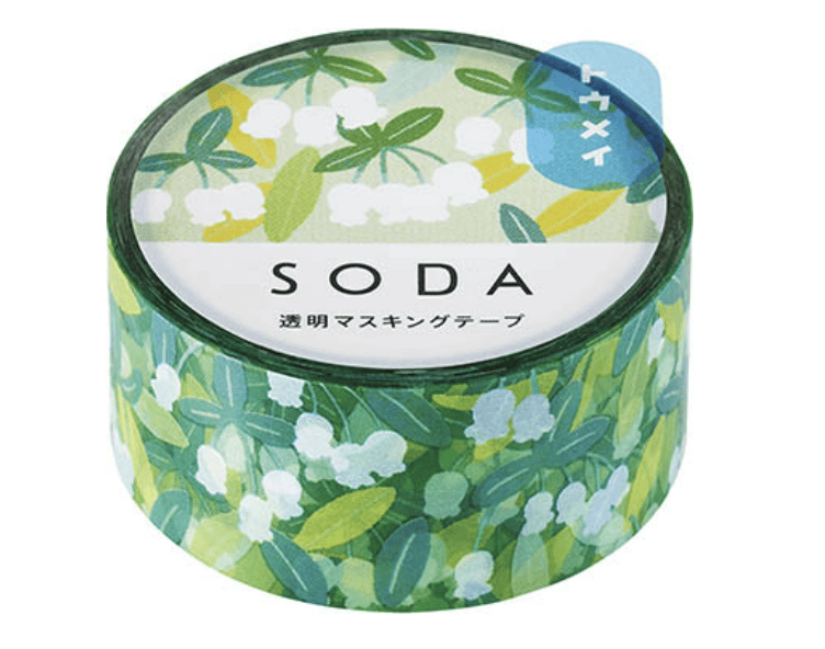 Favorite Story HITOTOKI by KING JIM grass SODA transparent Masking Tape