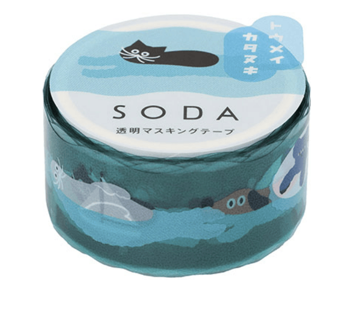 Favorite Story HITOTOKI by KING JIM grass SODA transparent Masking Tape