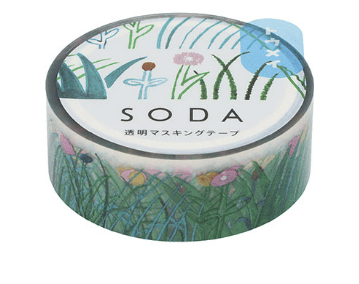 Favorite Story HITOTOKI by KING JIM grass SODA transparent Masking Tape