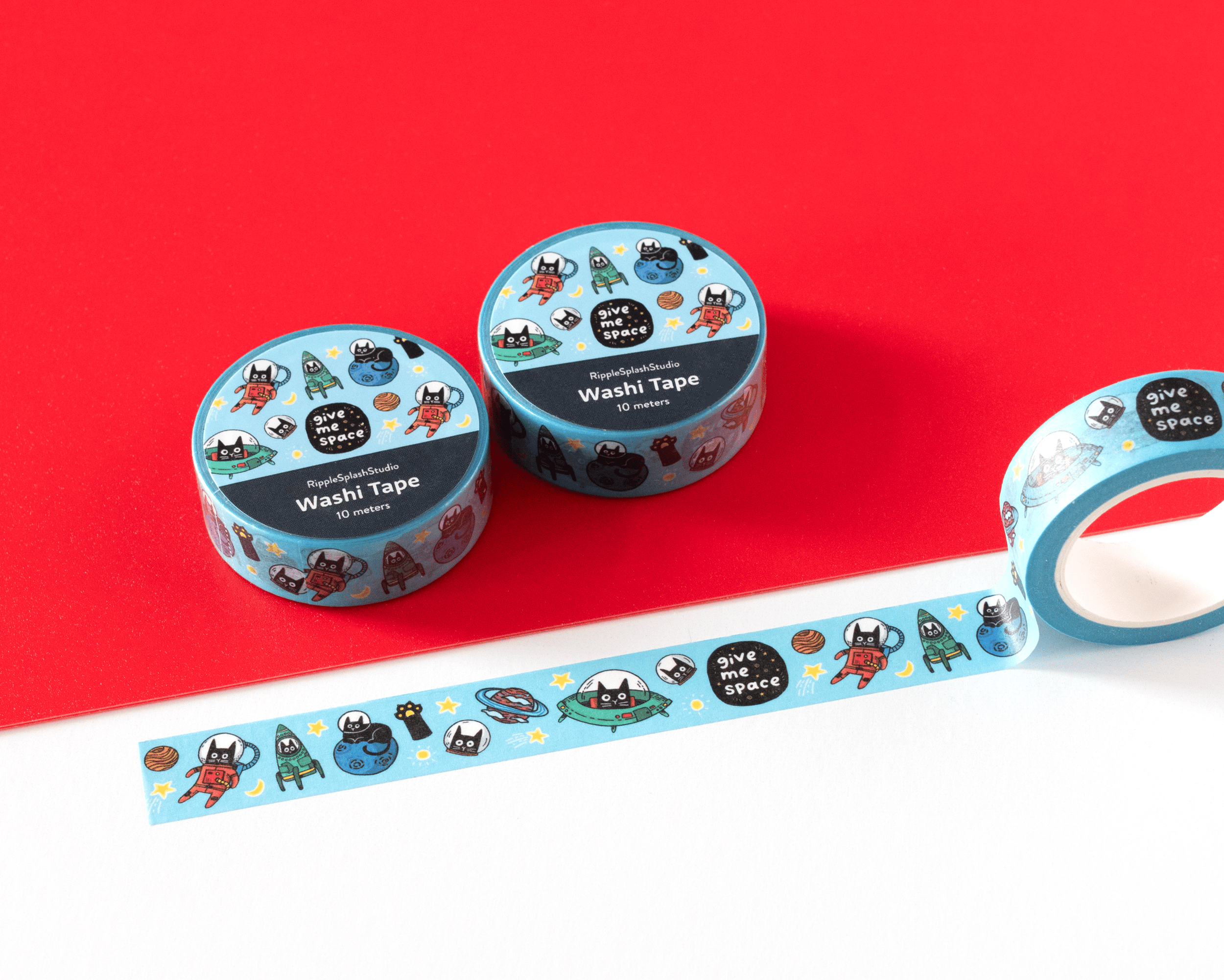 Favorite Story RippleSplash Studio Space Cats Washi Tape