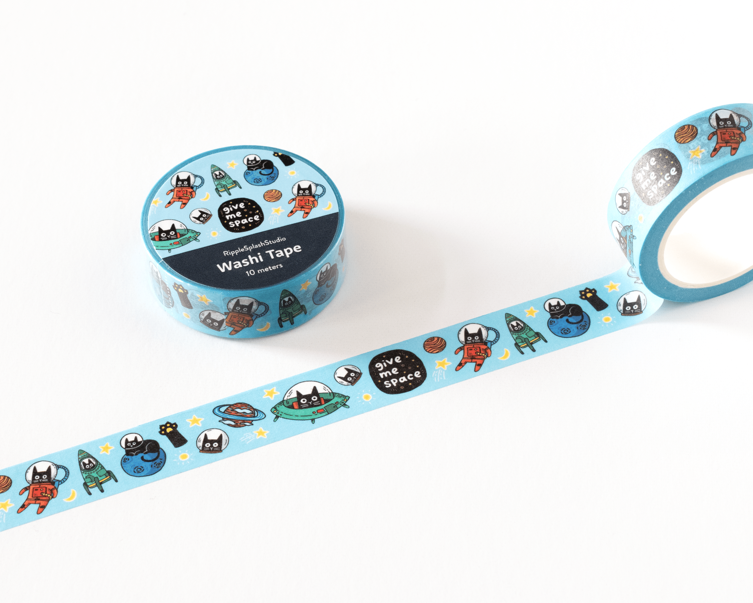 Favorite Story RippleSplash Studio Space Cats Washi Tape