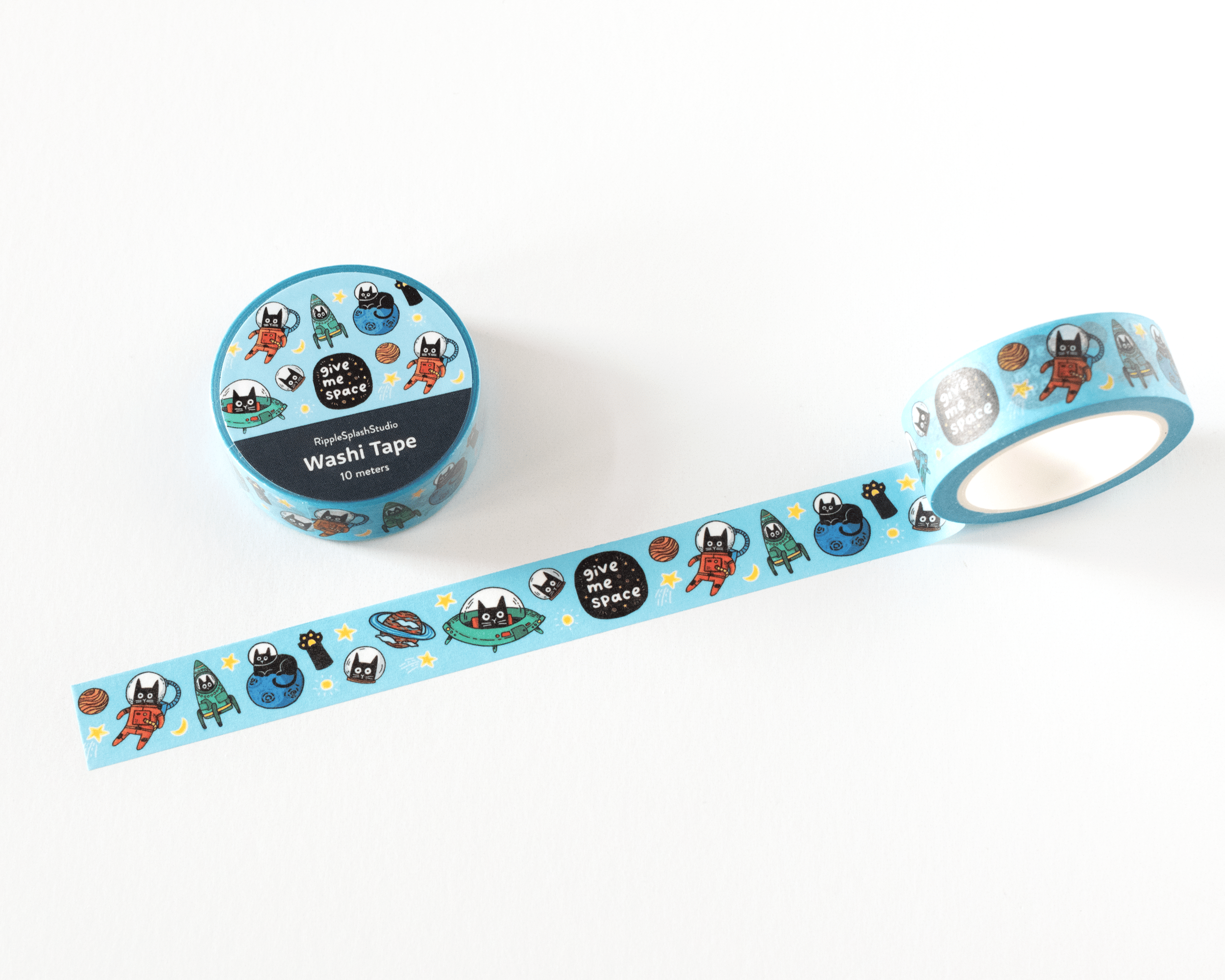 Favorite Story RippleSplash Studio Space Cats Washi Tape