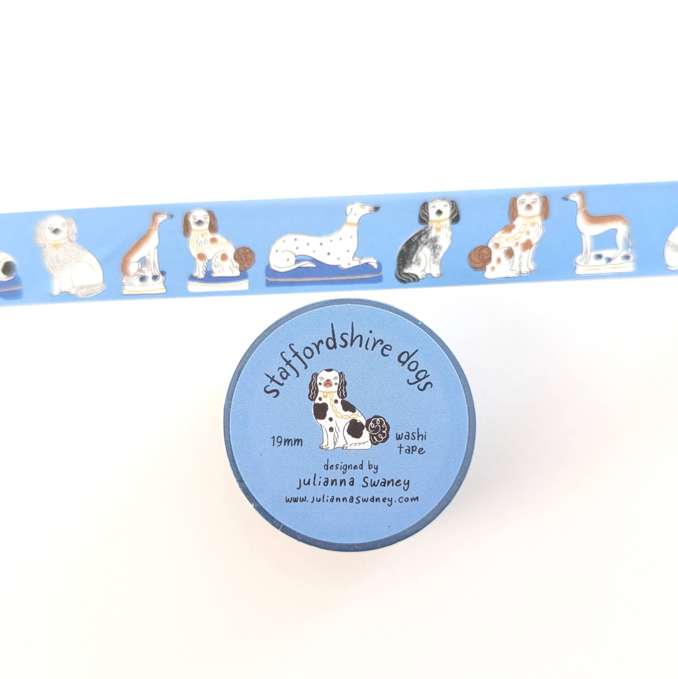 Favorite Story Julianna Swaney Staffordshire Dogs  Washi Tape 19mm