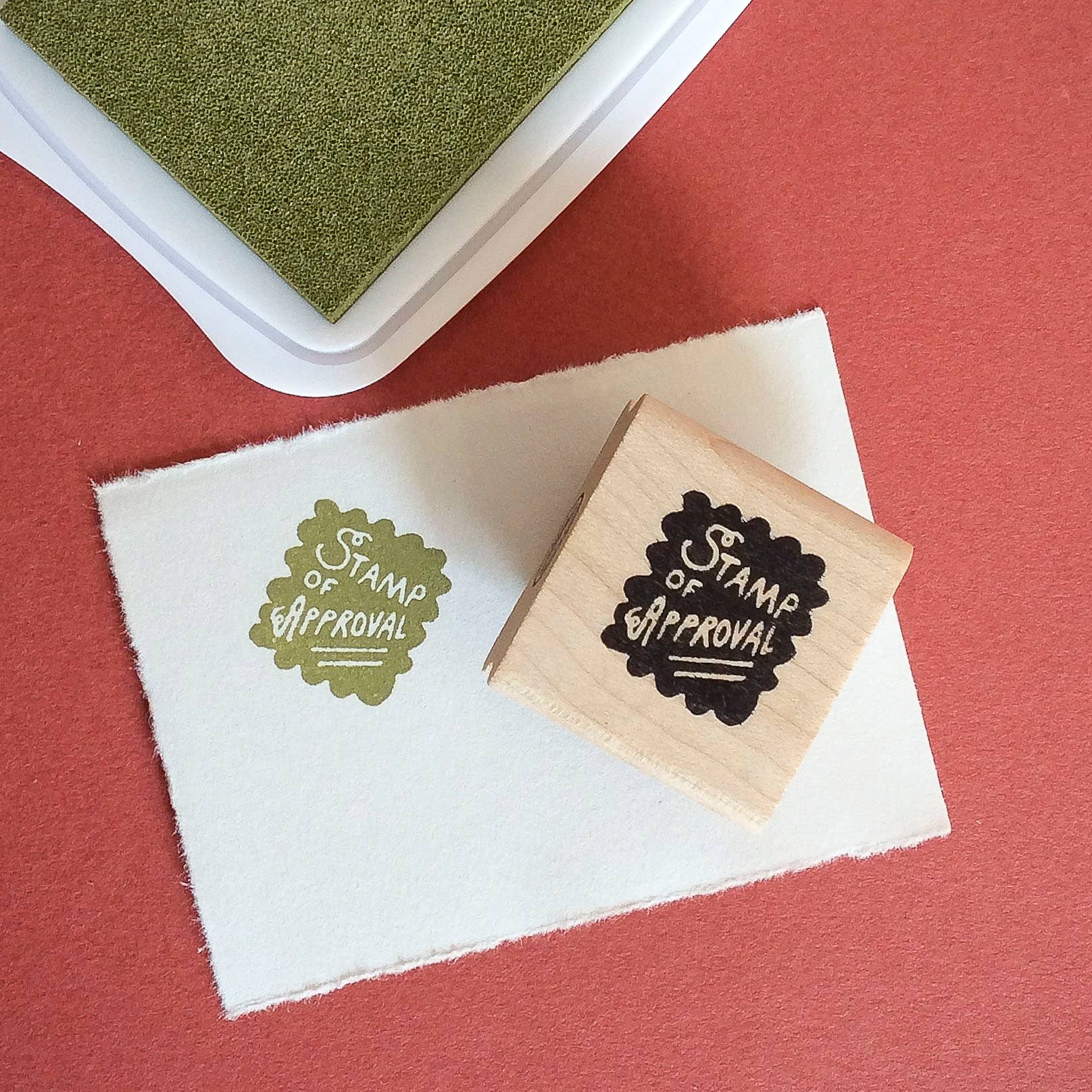 Favorite Story Peppercorn Paper Stamp of Approval Rubber Stamp