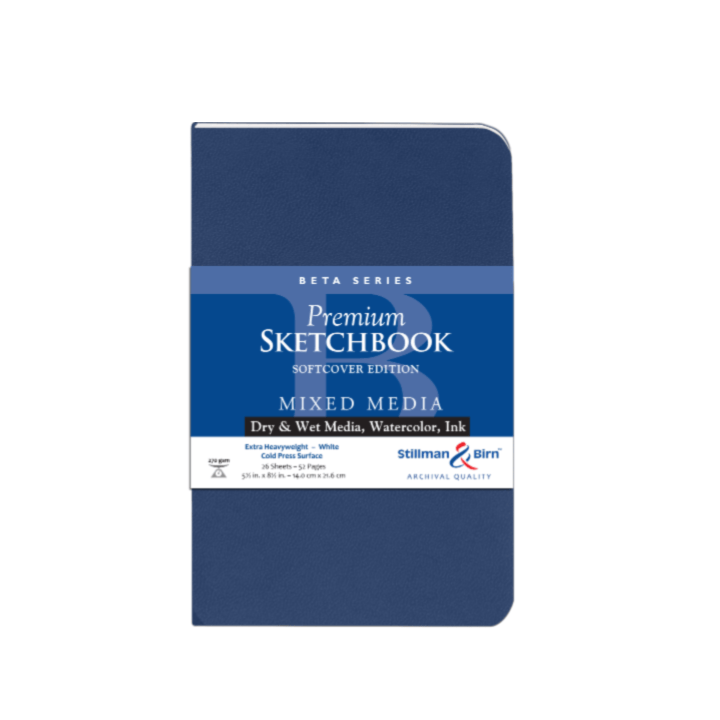 Favorite Story Sketchbook Exaclair 3.5 X 5.5 Portrait SOFTCOVER Stillman & Birn Mixed Media Sketchbook - Beta Series