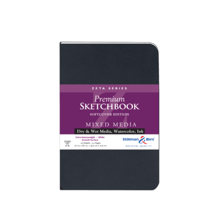 Favorite Story Exaclair 5.5 x 8.5 Portrait SOFTCOVER Stillman & Birn Mixed Media Sketchbook -Zeta Series