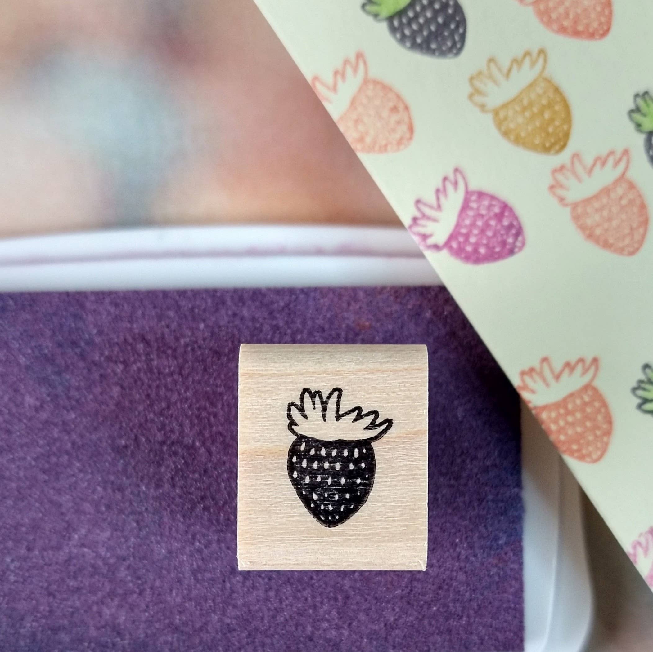 Favorite Story Peppercorn Paper Strawberry Mini Stamp