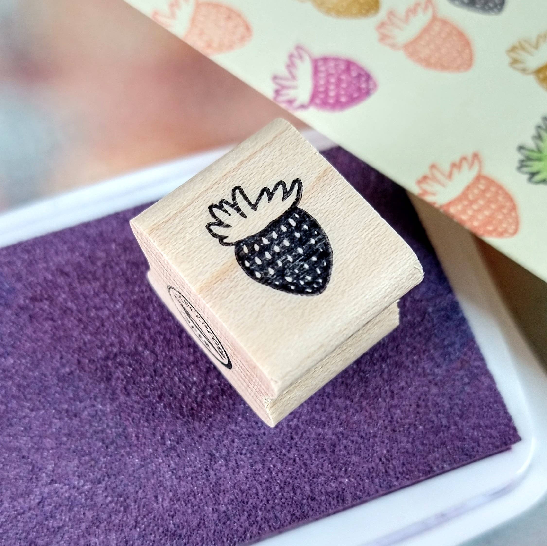 Favorite Story Peppercorn Paper Strawberry Mini Stamp