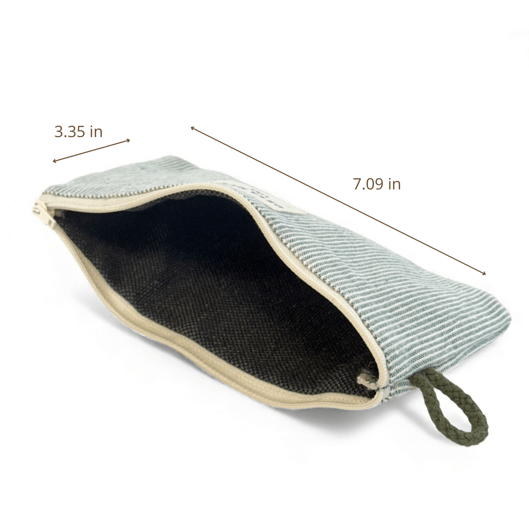 Favorite Story DE LA MUR LINE US Inc Striped Eyewear Case – Light Green & Green (Teo)
