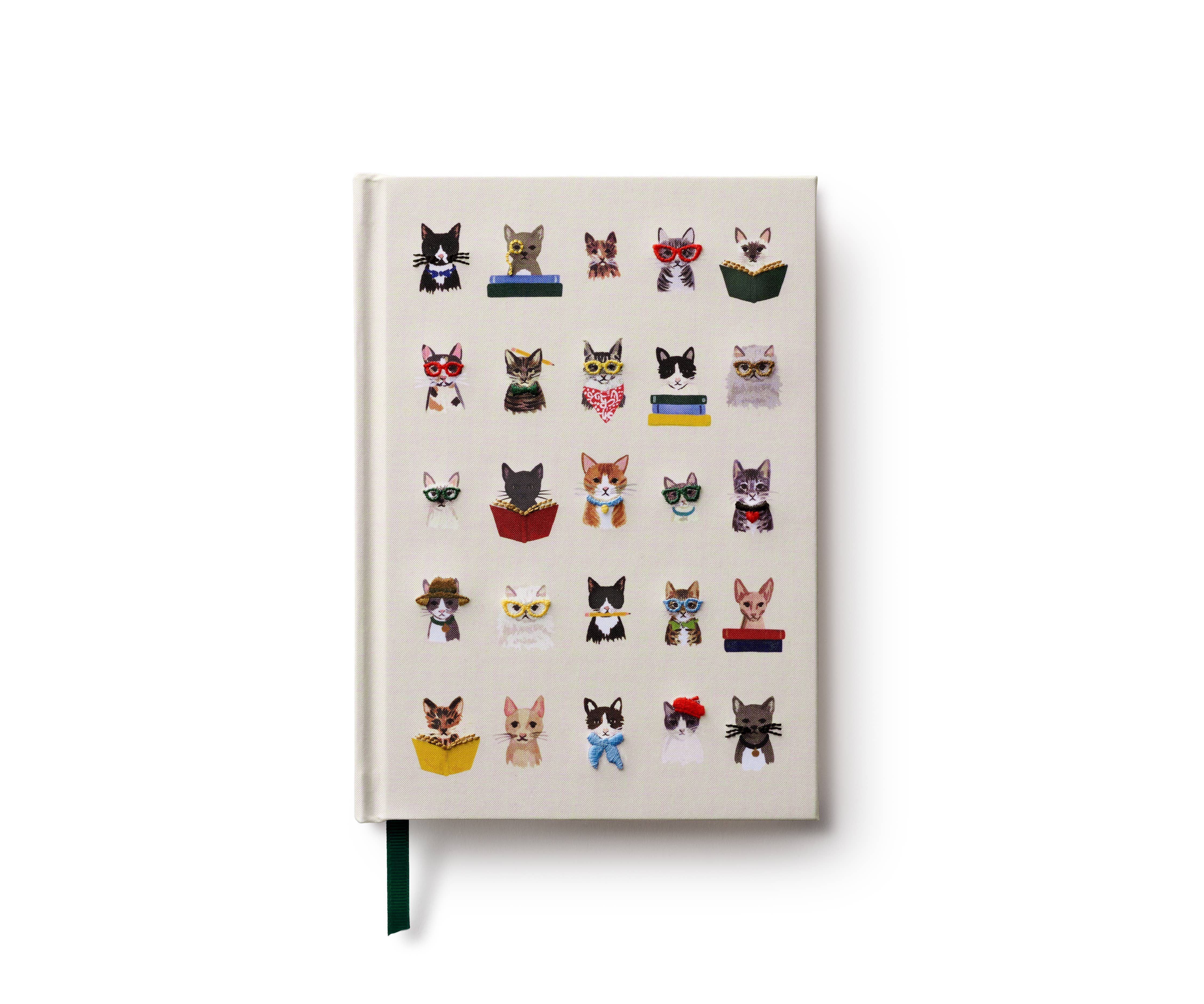 Favorite Story Rifle Paper Co. Studious Cats Embroidered Journal