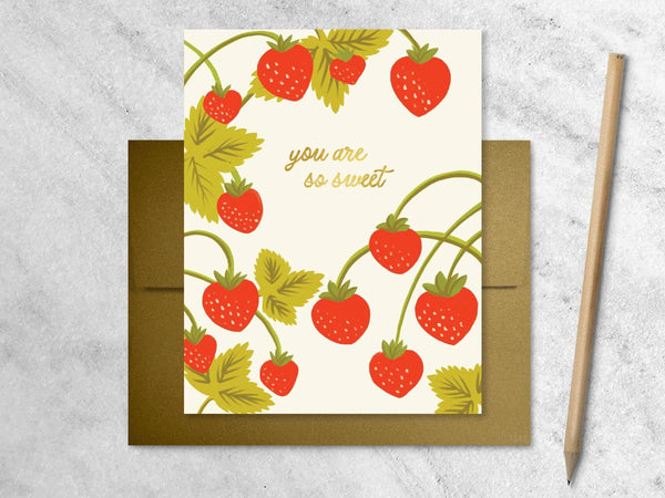 Favorite Story Thank You Card Sweet Strawberries