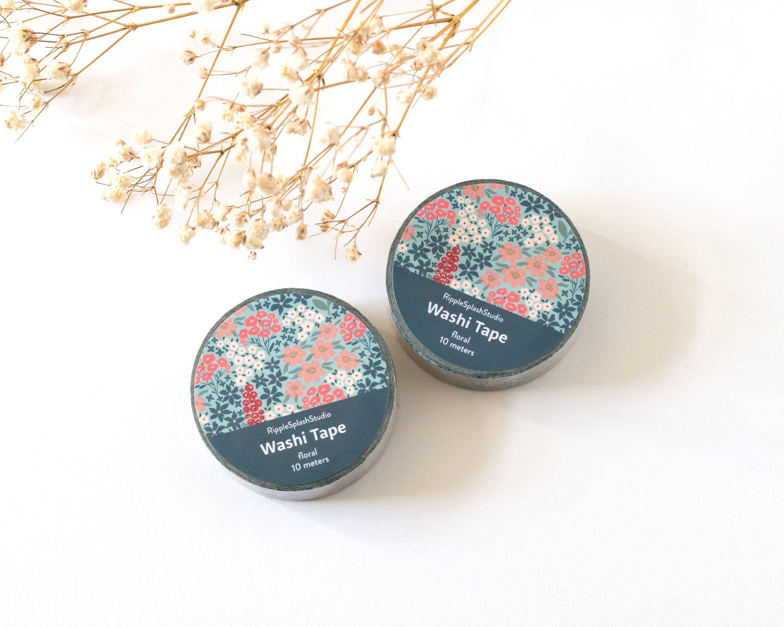Favorite Story RippleSplash Studio Teal Garden Floral Washi Tape