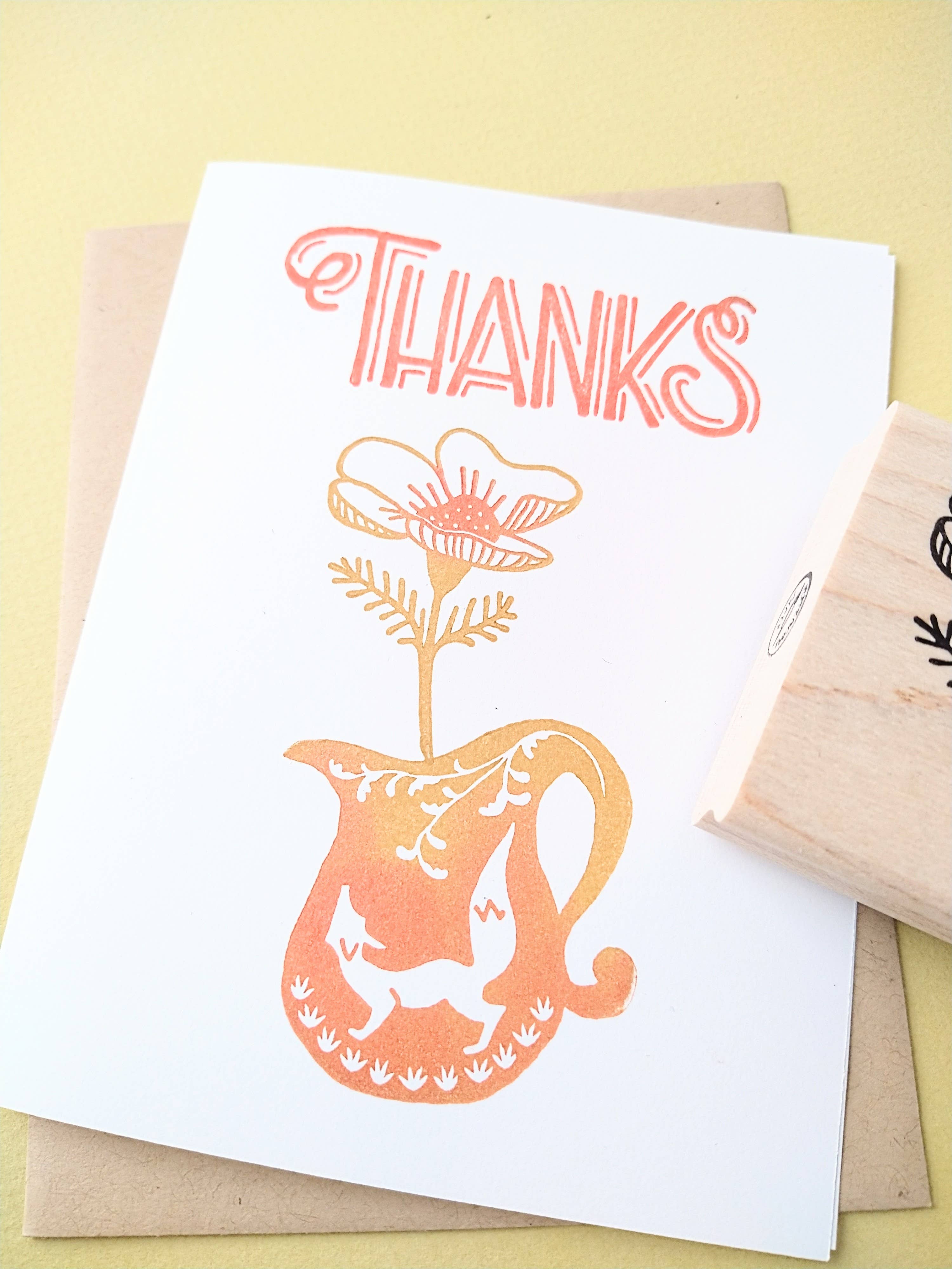 Favorite Story Peppercorn Paper Thanks Rubber Stamp