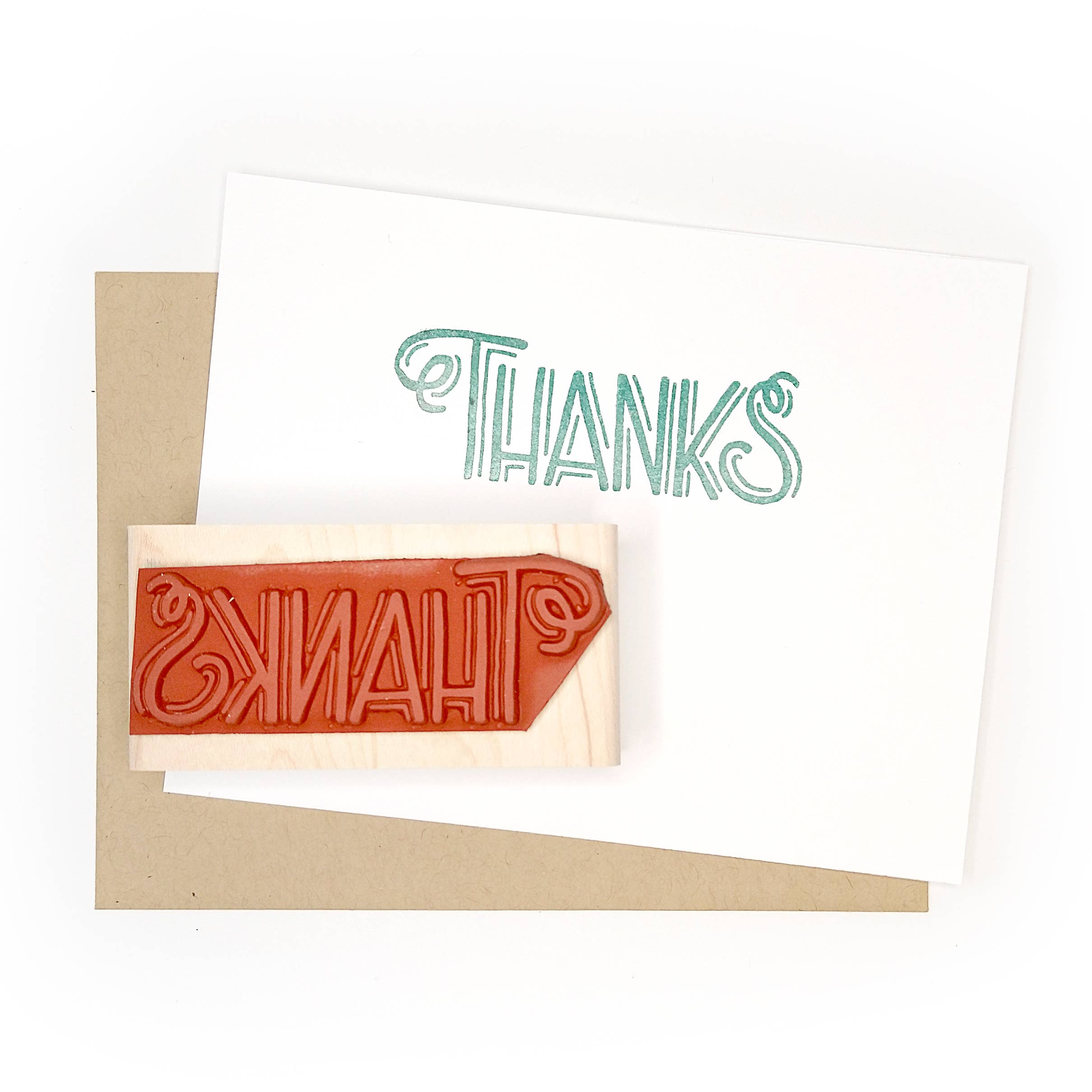 Favorite Story Peppercorn Paper Thanks Rubber Stamp