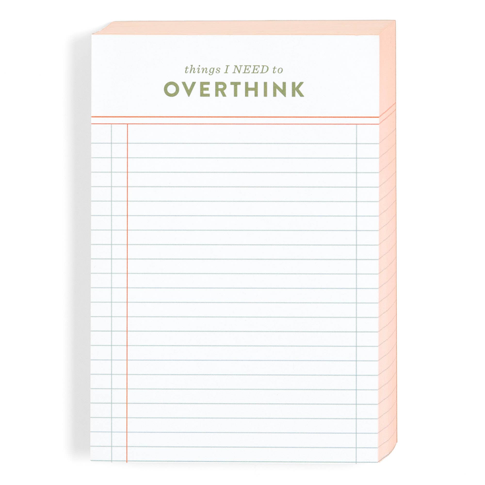 Favorite Story Studio Calico Things I Need To Overthink 4x6 Notepad