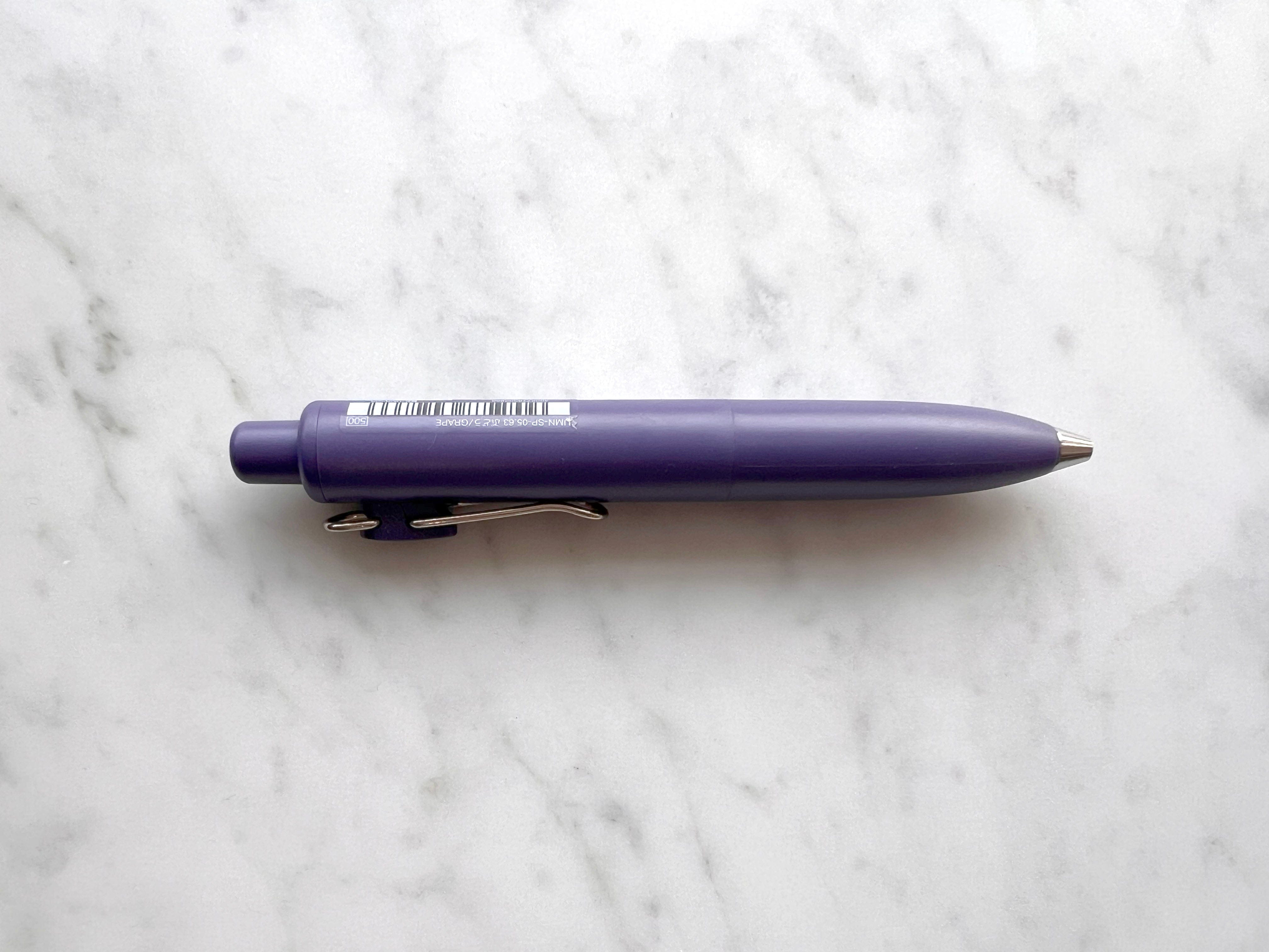 Favorite Story Pen Muji Grape Uni-Ball One P Gel Pen, 0.5mm Black
