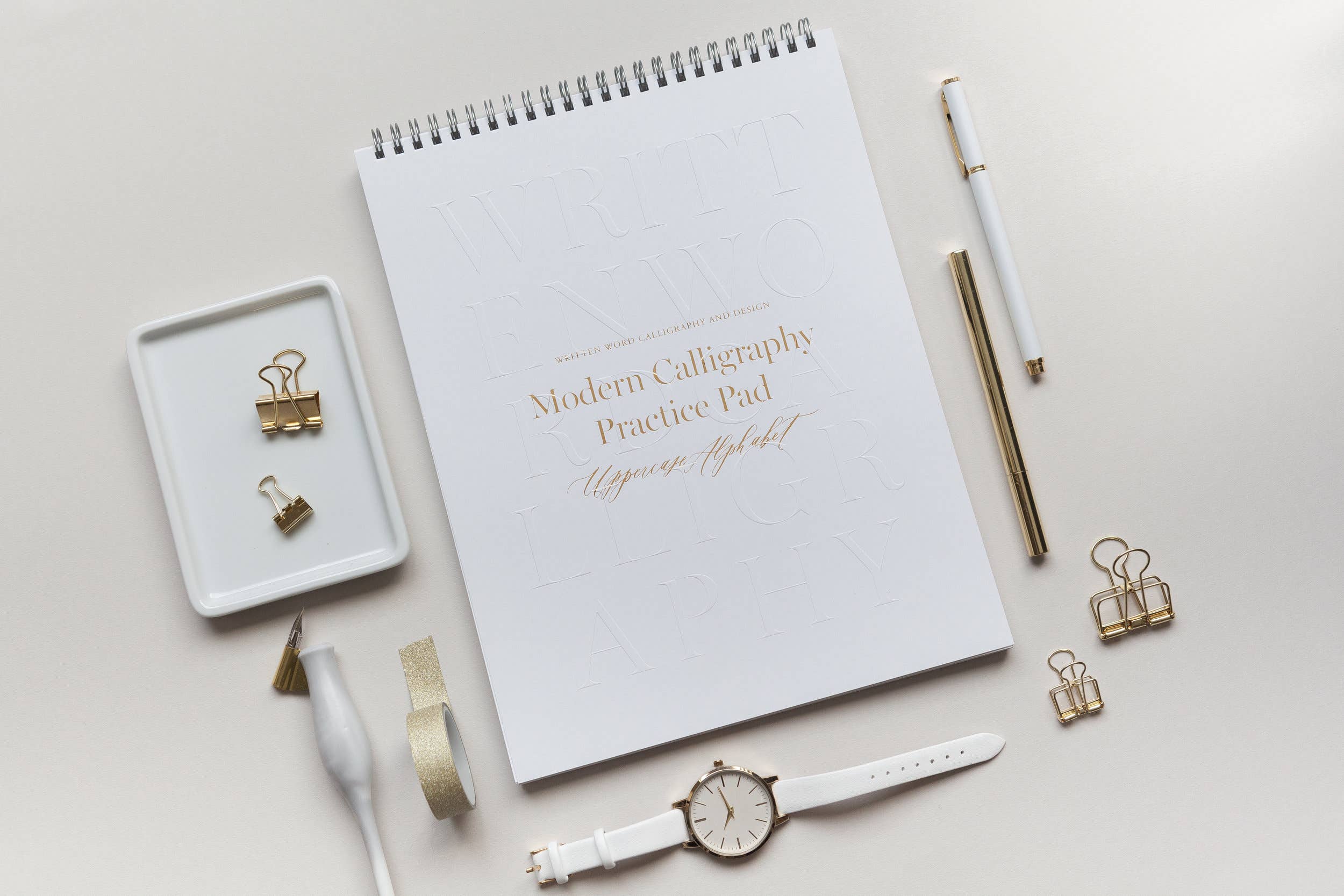 Favorite Story Written Word Calligraphy Uppercase Alphabet Practice Pad