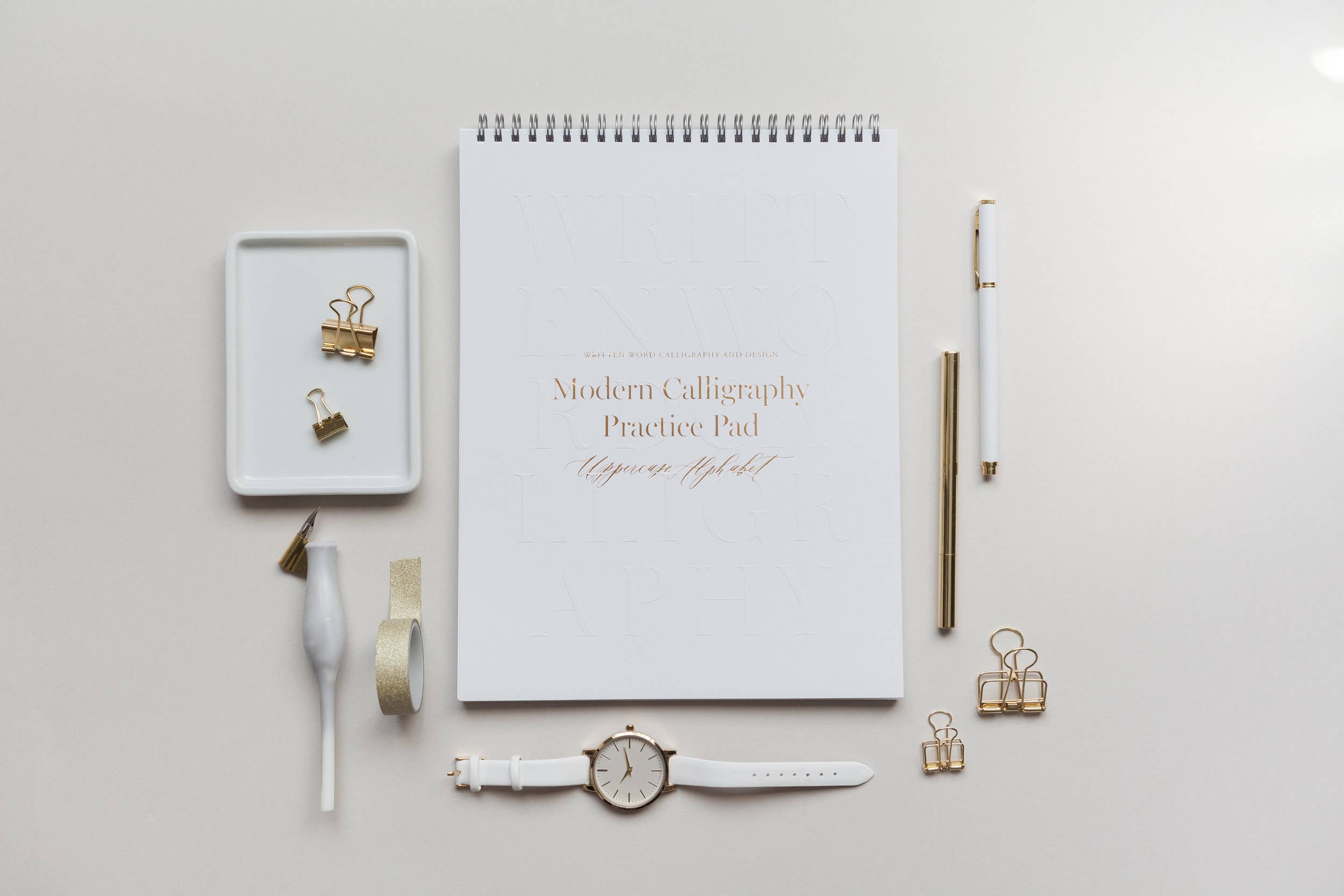 Favorite Story Written Word Calligraphy Uppercase Alphabet Practice Pad