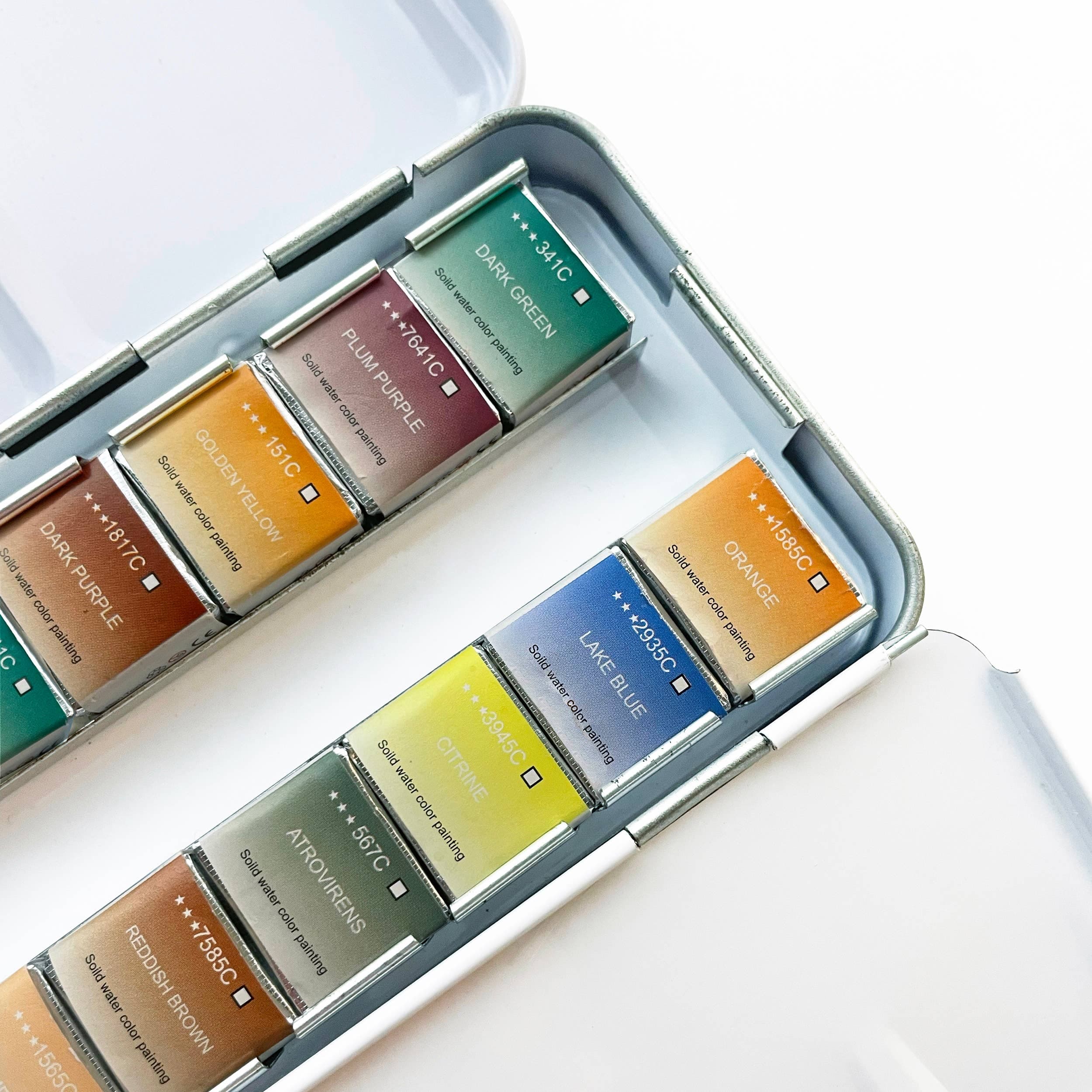 Favorite Story elseware unplug / eco-kids Watercolors-Metal Palette Watercolor Set - Travel-Friendly Metal Palette - 12 Colors