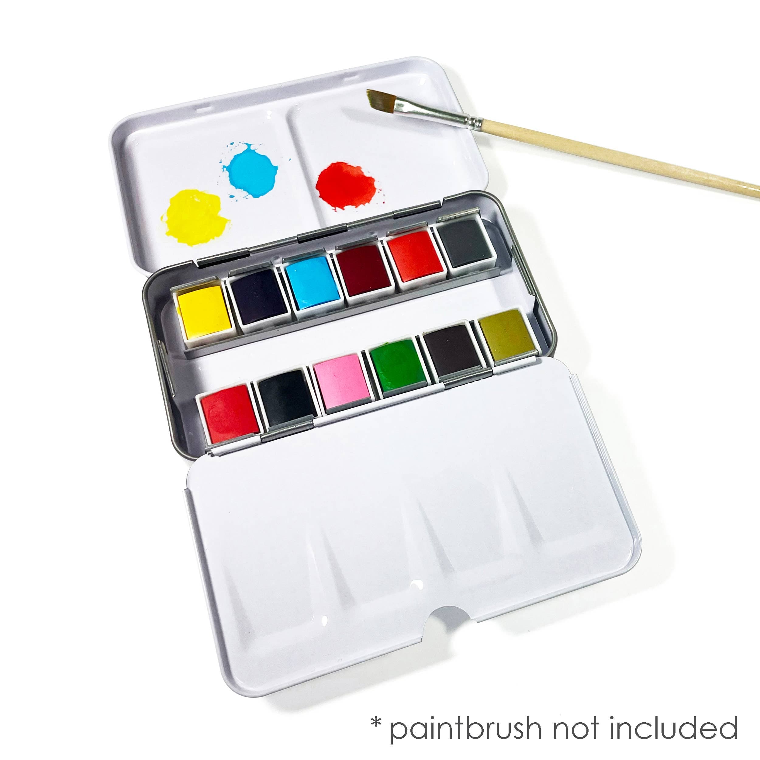 Favorite Story elseware unplug / eco-kids Watercolors-Metal Palette Watercolor Set - Travel-Friendly Metal Palette - 12 Colors