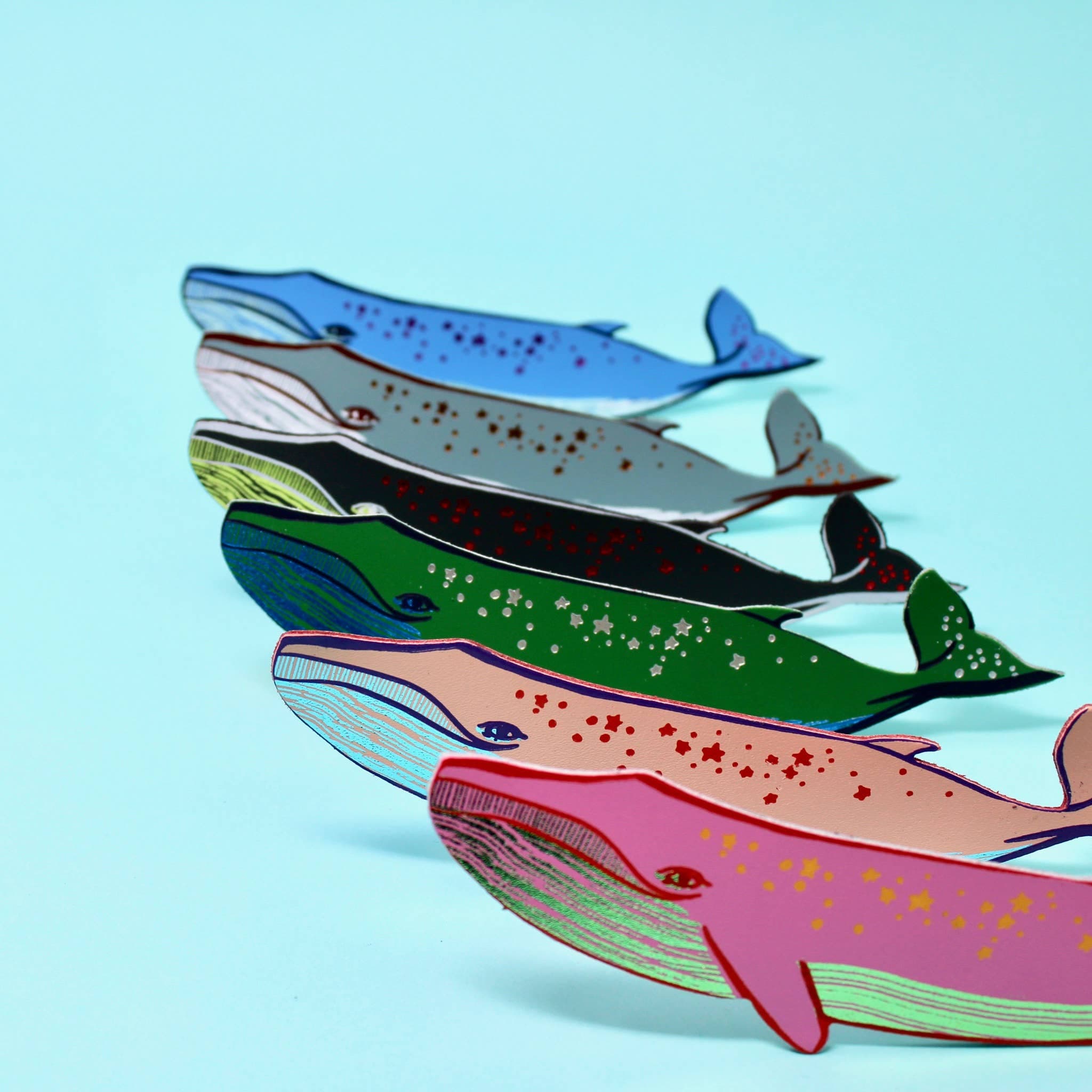 Favorite Story Ark Colour Design Cornflower Whale 'Sail with Me' Bookmark