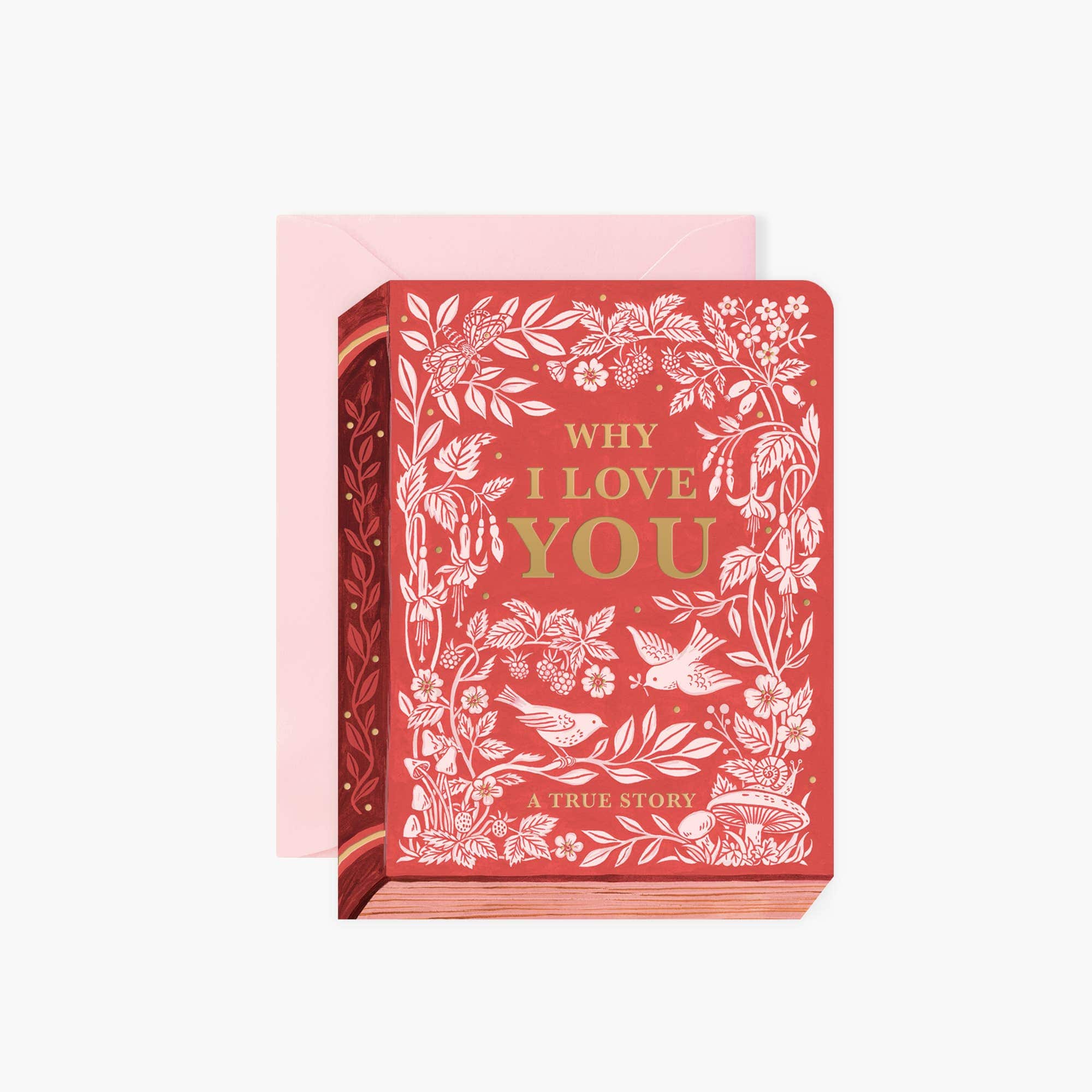 Favorite Story Botanica Paper Co. WHY I LOVE YOU "BOOK" | Valentine's Day greeting card