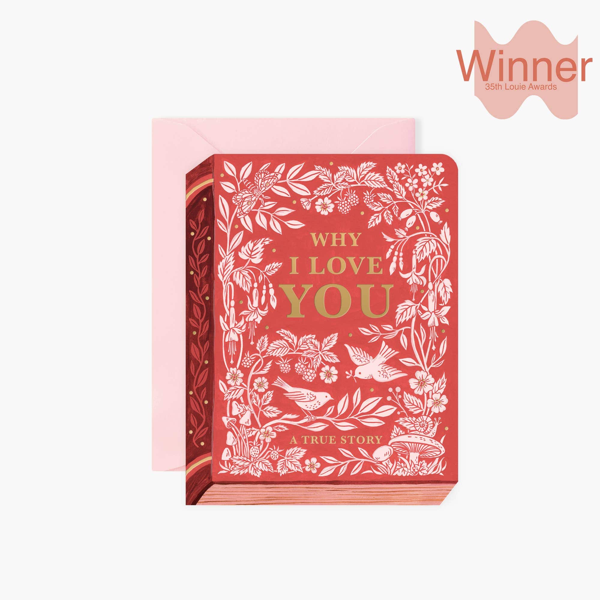 Favorite Story Botanica Paper Co. WHY I LOVE YOU "BOOK" | Valentine's Day greeting card