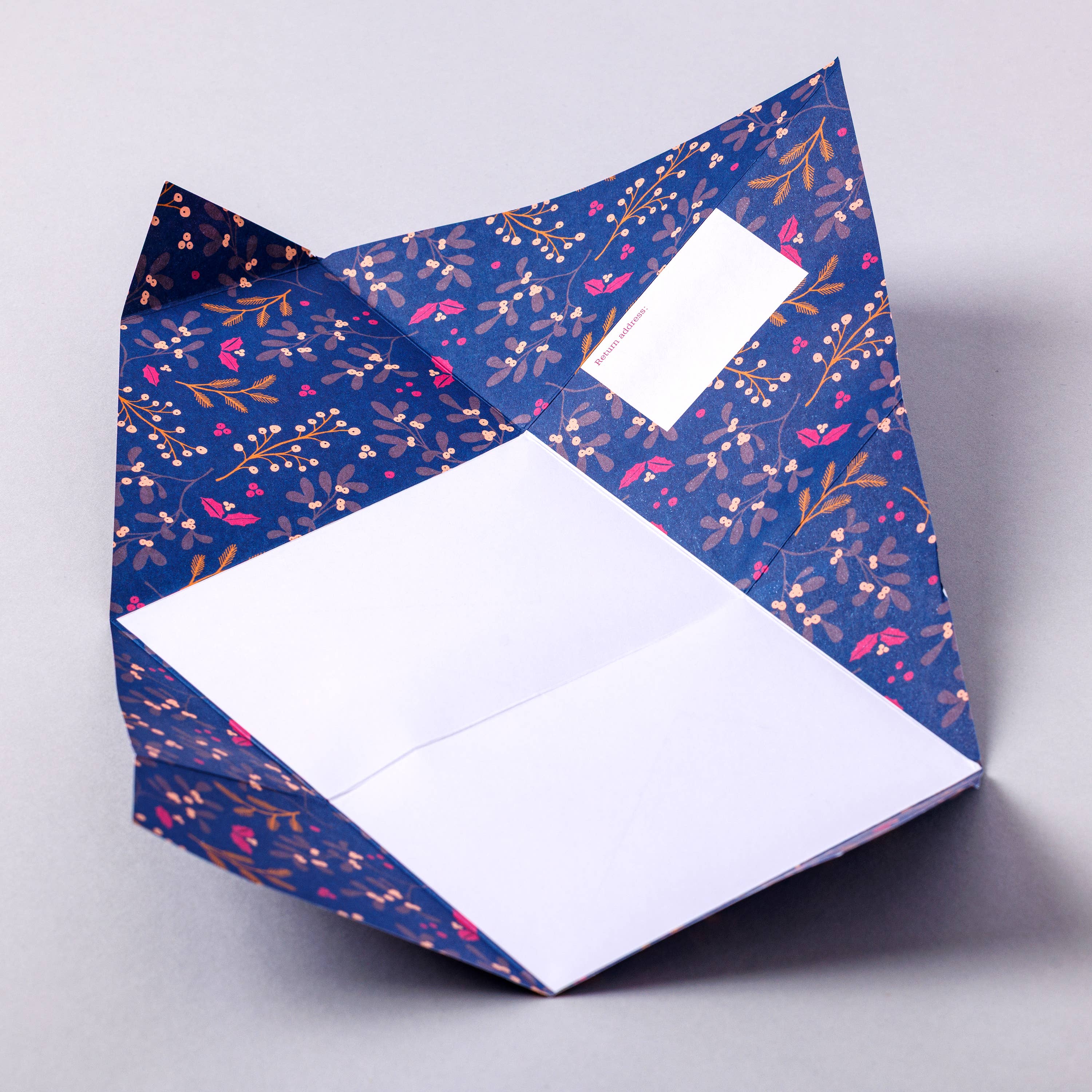 Favorite Story pigeonposted Winter Berries Pigeon, Folding Letter Set, Pack of 6 Letters