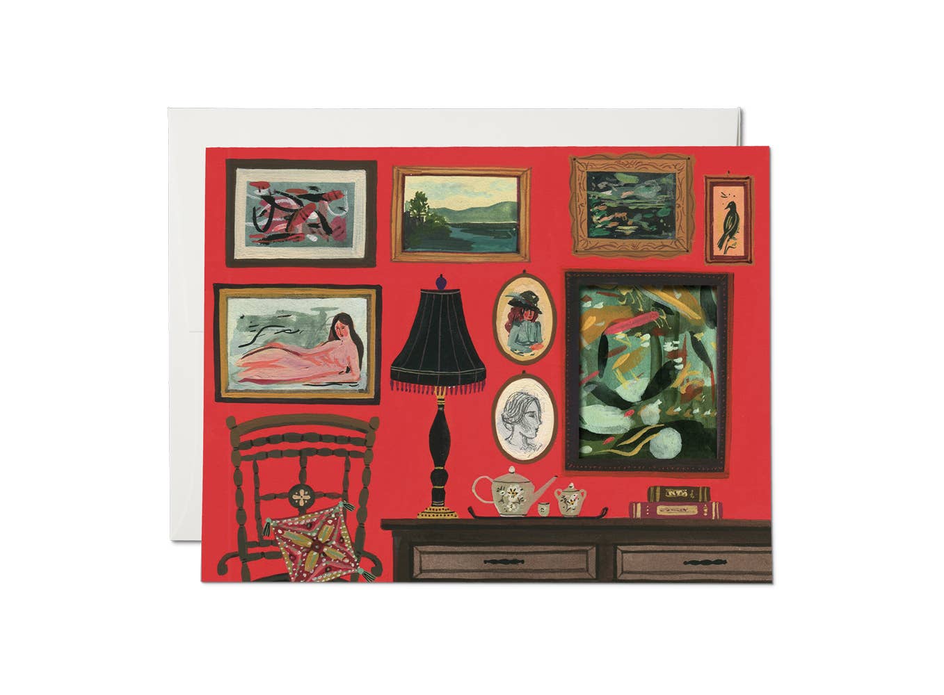 Favorite Story Red Cap Cards Work of Art love greeting card