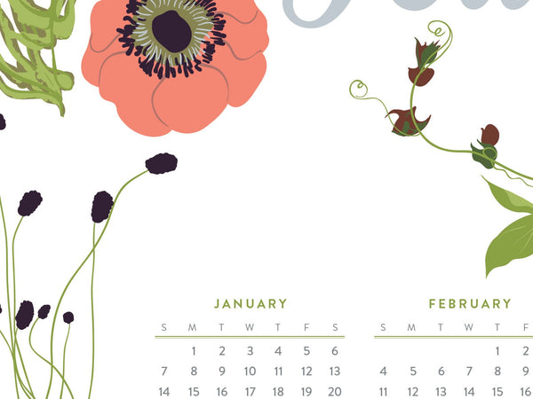 Favorite Story Wall Calendar Favorite Story Year-at-a-Glance Calendar, Wildflower, 2024