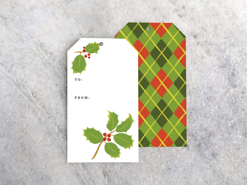 Cards Favorite Story Christmas Holly Gift Tags, Set of 10