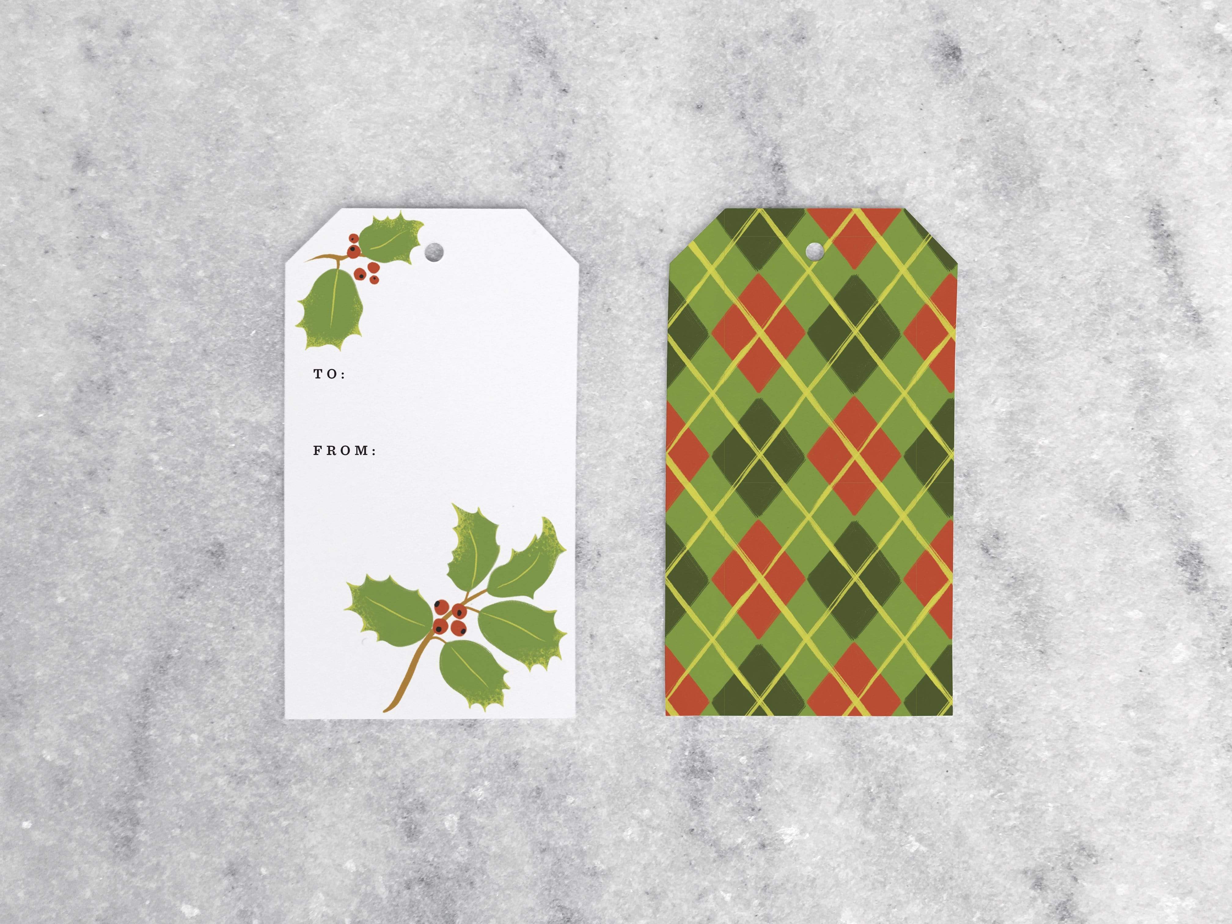 Cards Favorite Story Christmas Holly Gift Tags, Set of 10