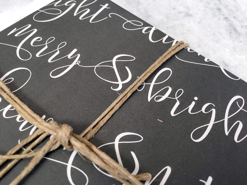 Gift Wrap Favorite Story Modern Calligraphy Holiday Gift Wrap