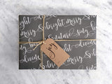 Gift Wrap Favorite Story Modern Calligraphy Holiday Gift Wrap