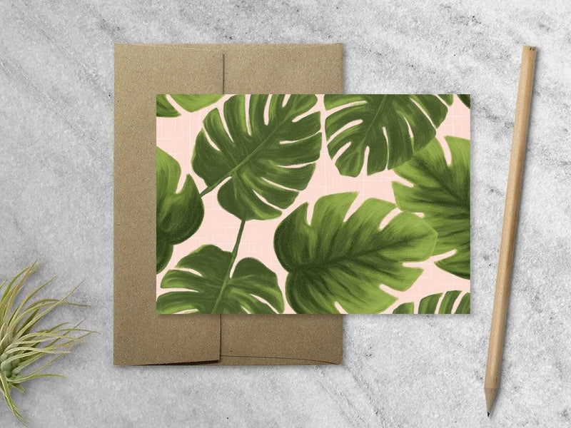 Cards Favorite Story Monstera Notecards with Kraft Envelopes, Boxed Set of 8