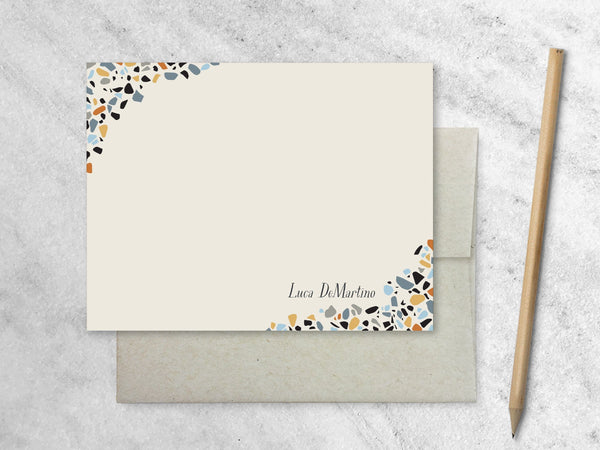 Favorite Story Terrazzo Font 1 / 10 Cards & Envelopes Personalized Stationery