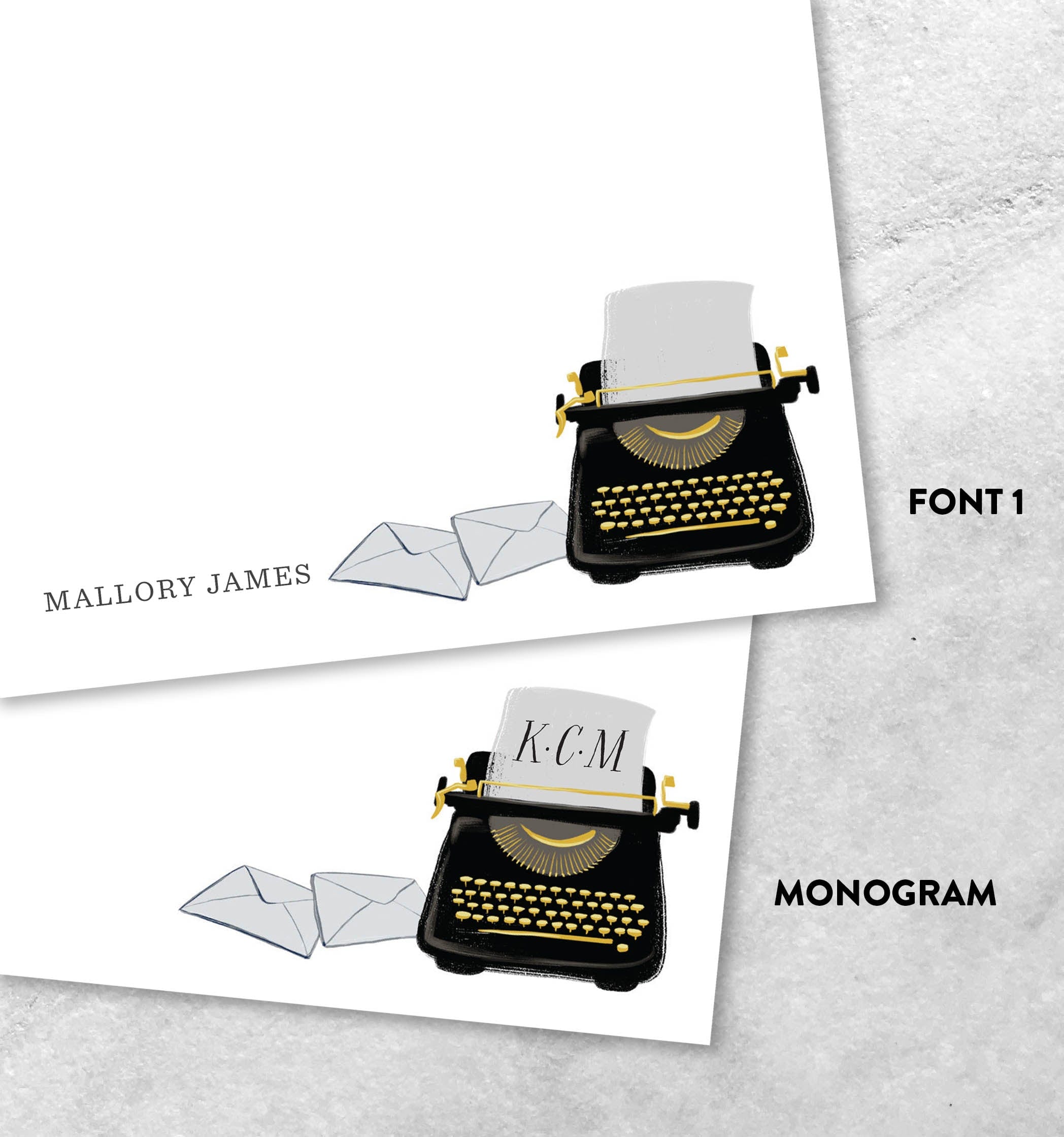 Favorite Story Vintage Typewriter Personalized Stationery